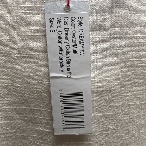 Frances Valentine Collectible 100% Cotton Caftan-Kate Spade--NWT - Picture 6 of 6